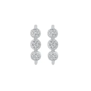 10KT Circle Bar Earrings -- 1/8 CTW