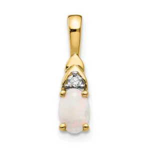 14k Opal and Diamond Pendant