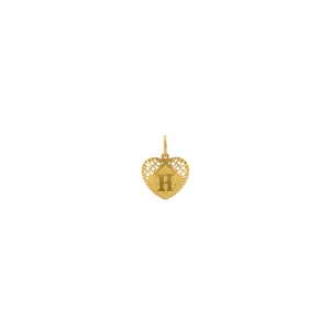 22K Gold Mahira "H" Pendant