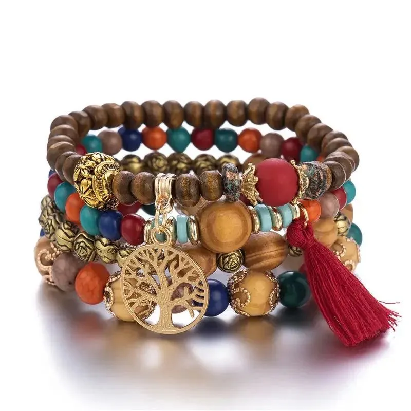 4PCS Bohemia Tree of Life Bracelet