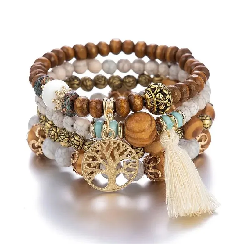 4PCS Bohemia Tree of Life Bracelet