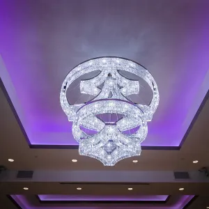 75X98 Inch Big Crystal Chandelier Large Modern Chandelier for Banquet Hall