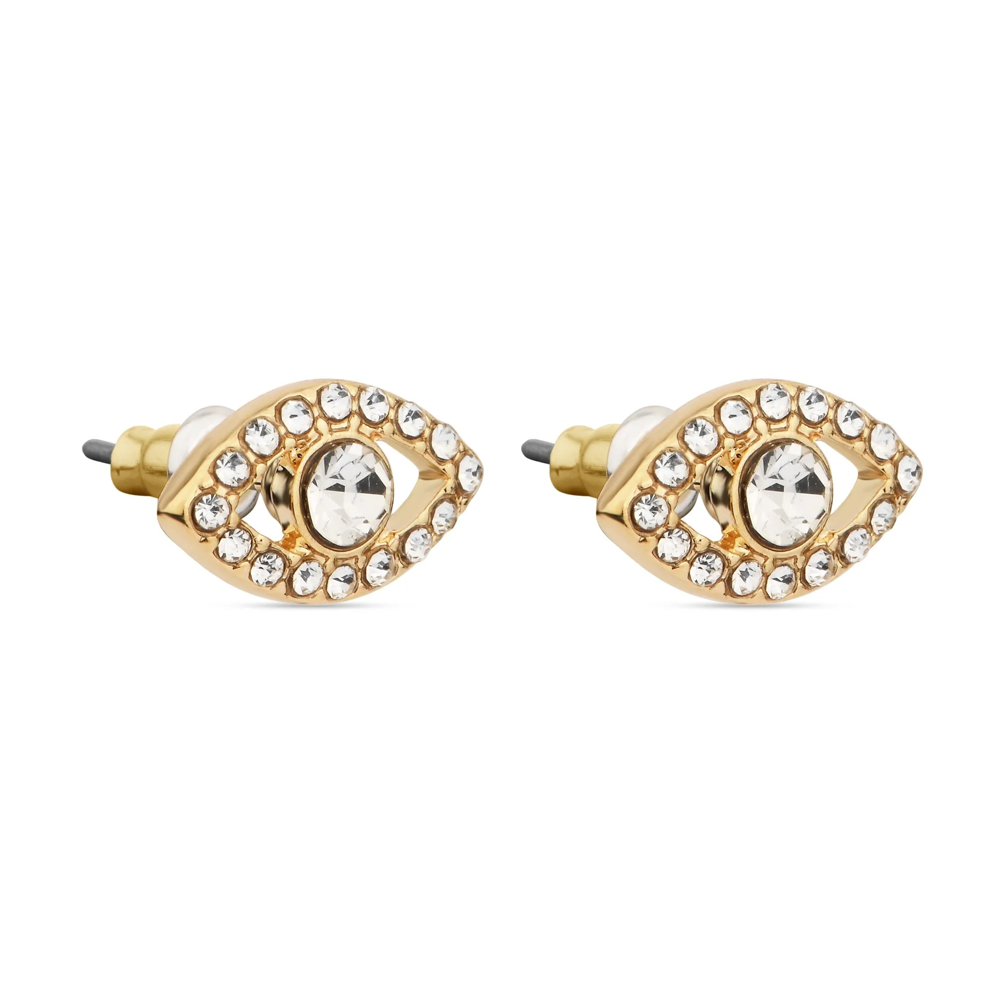 Accessorize London Women's Sparkle Evil Eye Stud Earrings