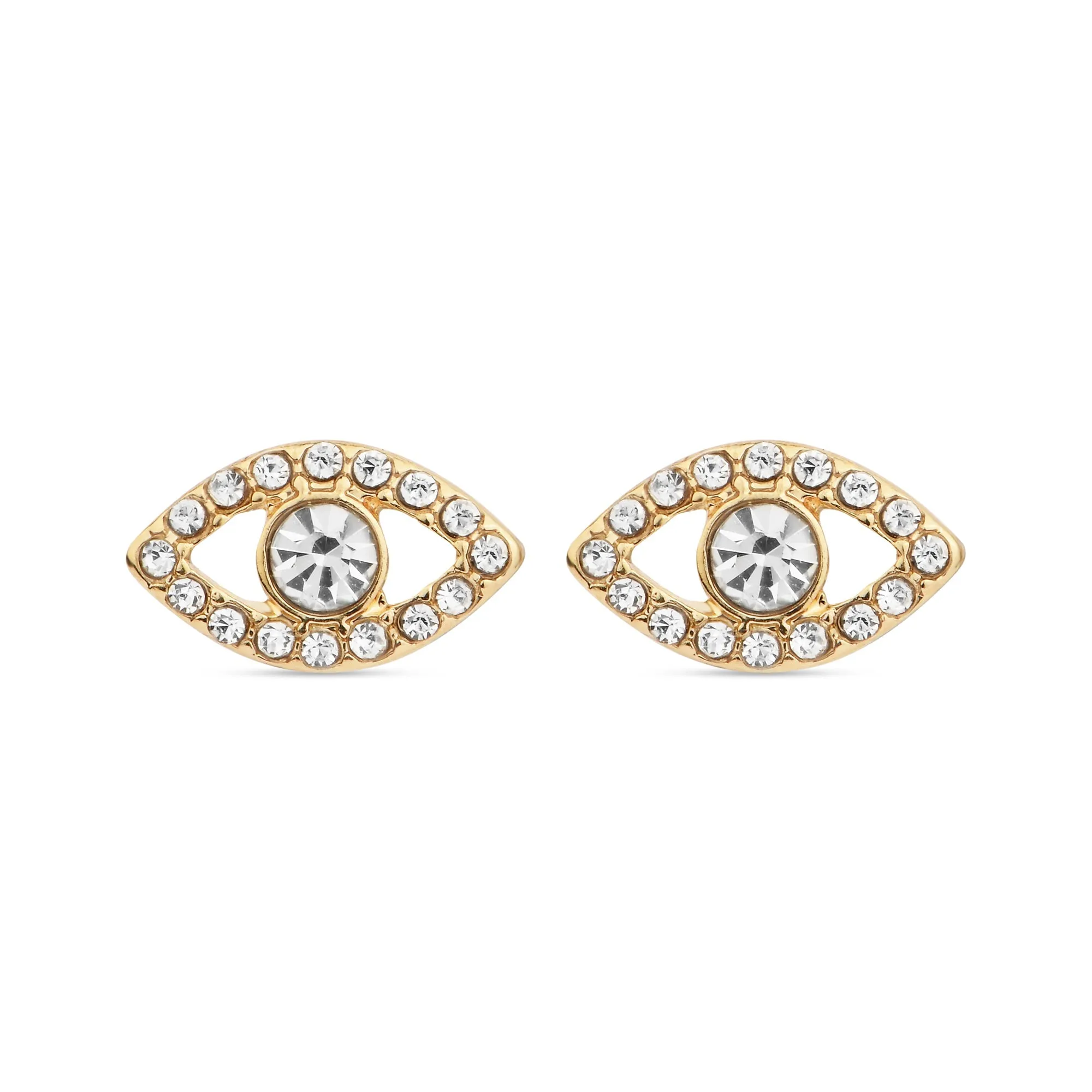 Accessorize London Women's Sparkle Evil Eye Stud Earrings