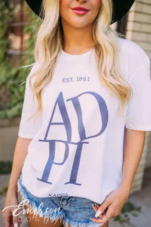 Alpha Delta Pi PR Letter Tee