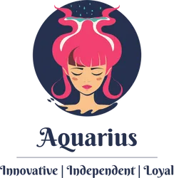 Aquarius- Stylish and Charismatic Zodiac Women's cotton Tee