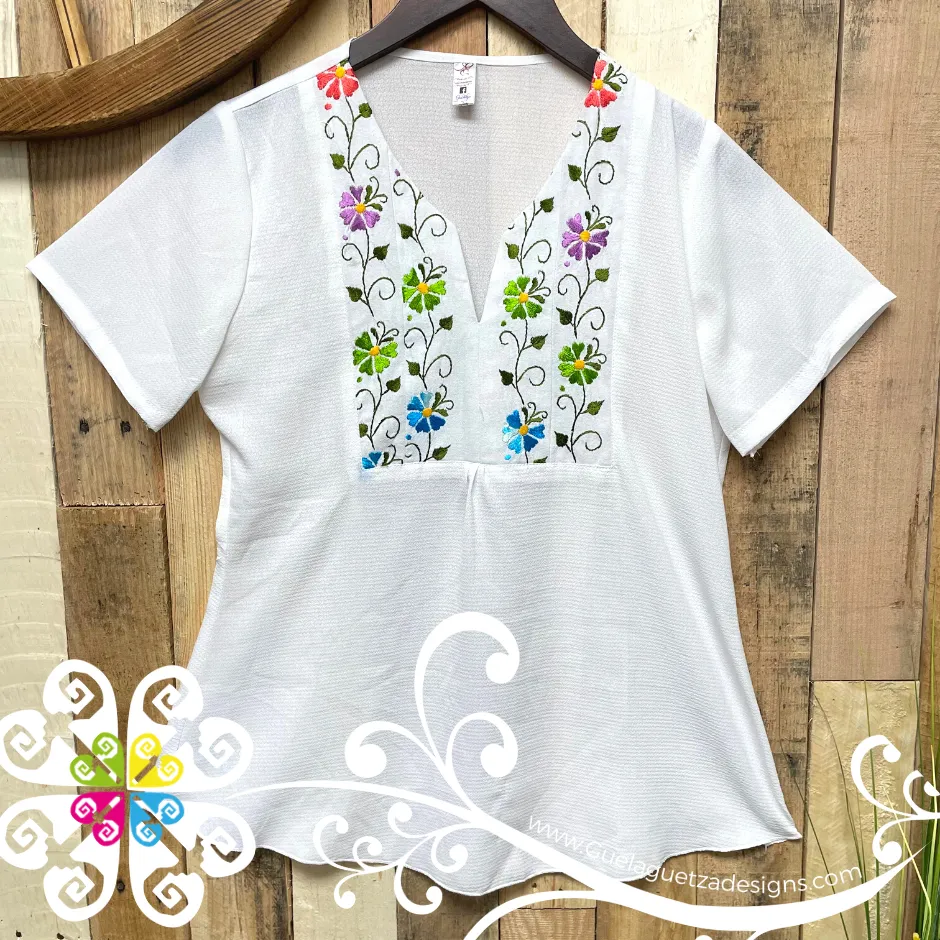 Aro Embroider Malu Short Sleeve Top- Women Top