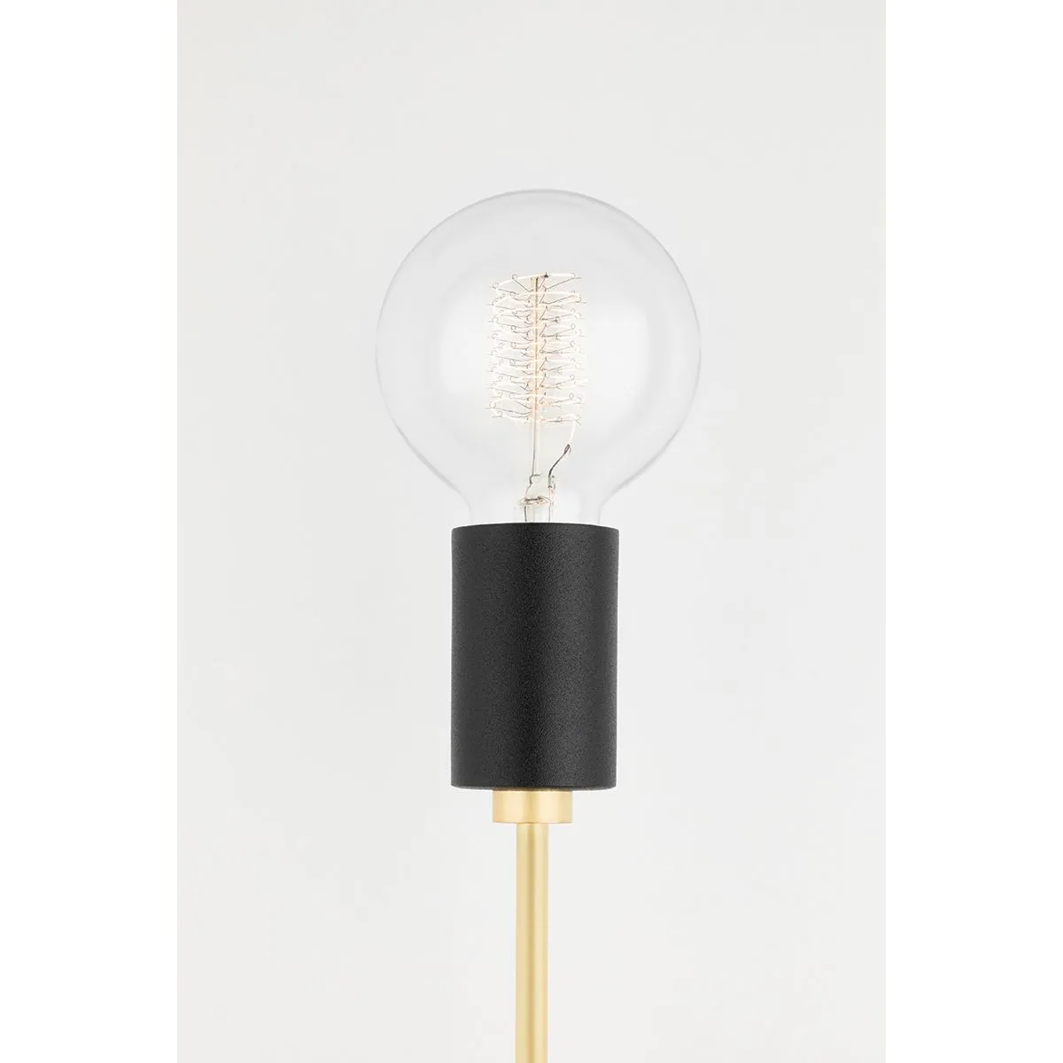 Asrid 2 Lights Armed Sconce Brass & Black Finish