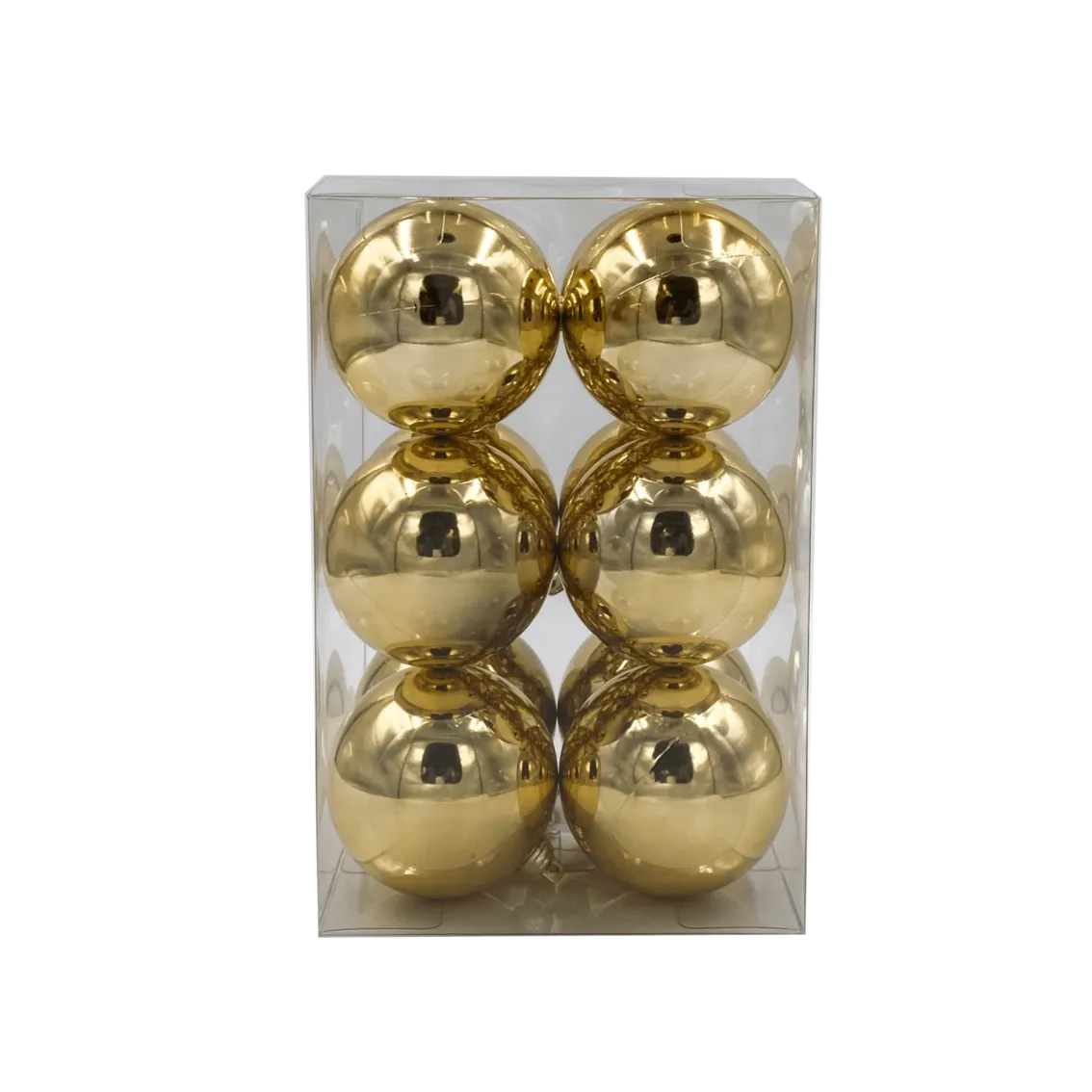 Bauble Shiny Gold 70mm - 12 Pack