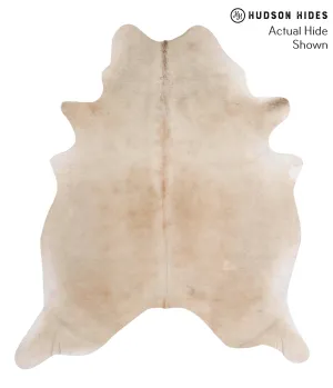 Beige X-Large Brazilian Cowhide Rug 6'10"H x 5'11"W #70259 by Hudson Hides