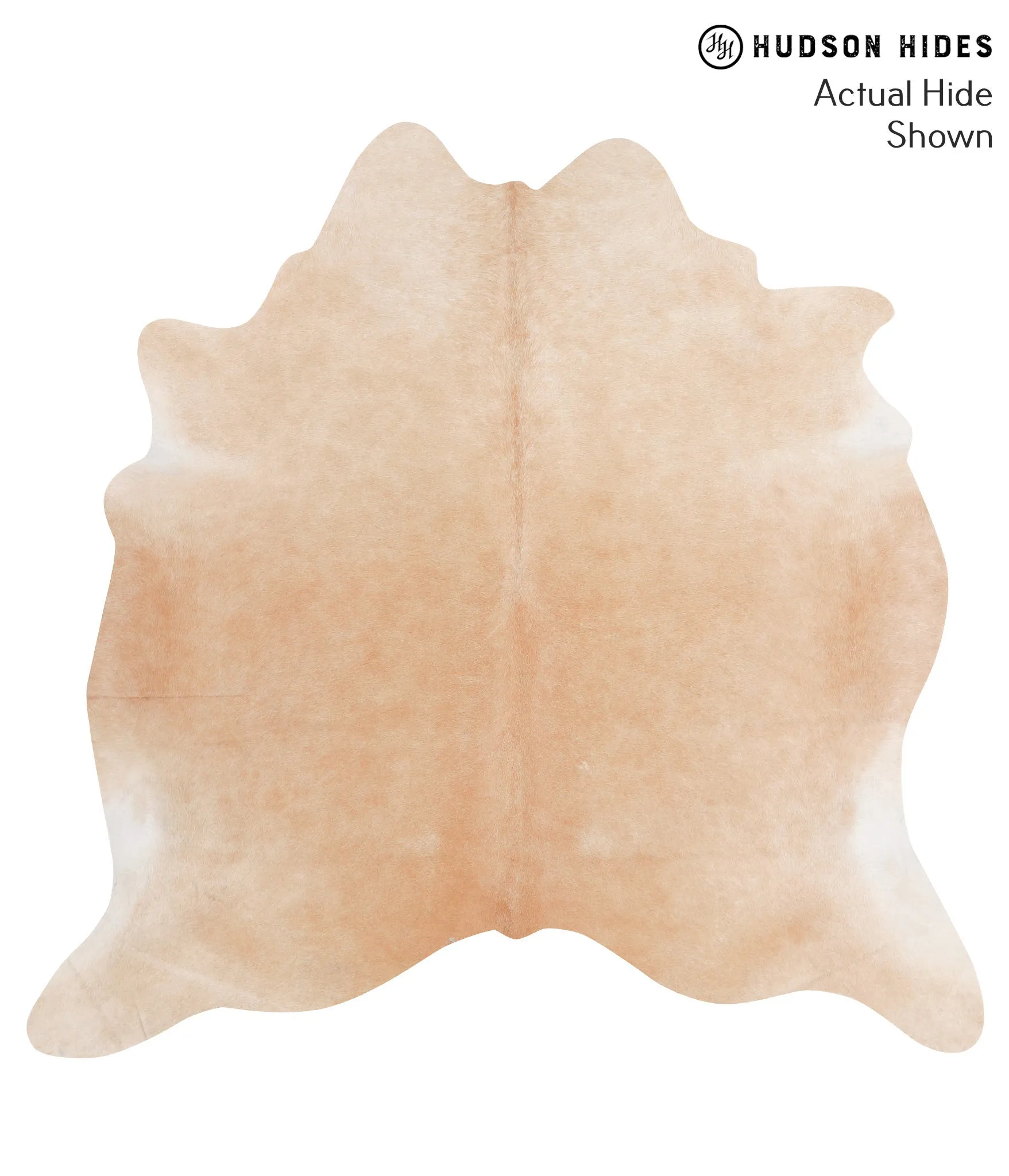 Beige X-Large Brazilian Cowhide Rug 6'6"H x 6'8"W #65777 by Hudson Hides