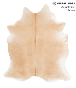 Beige X-Large Brazilian Cowhide Rug 7'0"H x 6'0"W #65226 by Hudson Hides