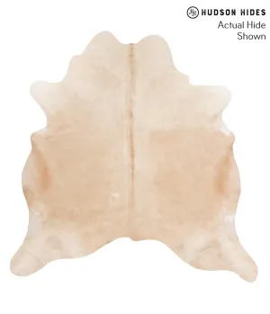 Beige X-Large Brazilian Cowhide Rug 7'0"H x 6'11"W #64966 by Hudson Hides