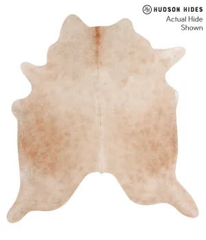 Beige X-Large Brazilian Cowhide Rug 7'0"H x 6'5"W #70438 by Hudson Hides