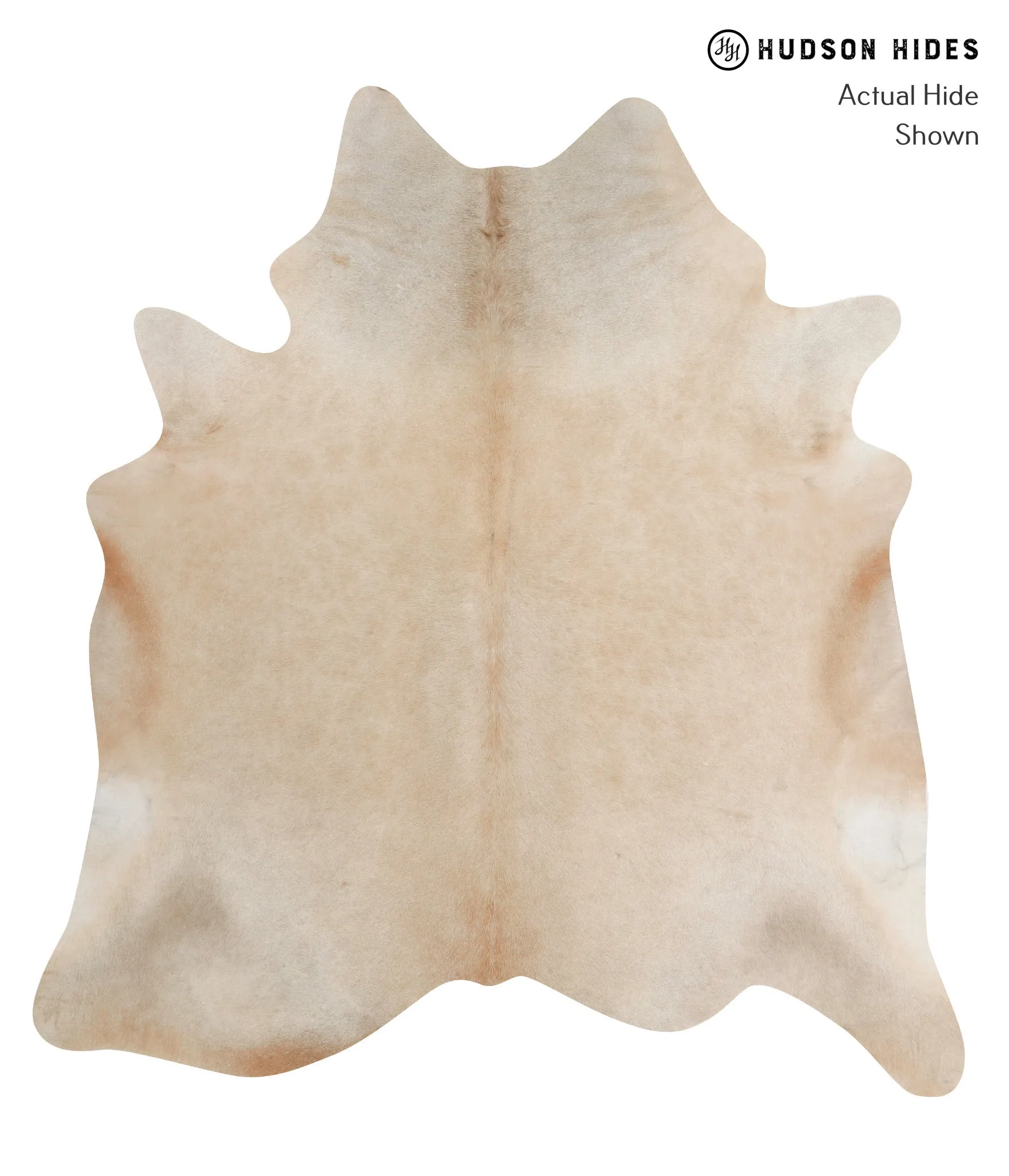 Beige X-Large Brazilian Cowhide Rug 7'3"H x 6'9"W #82846 by Hudson Hides