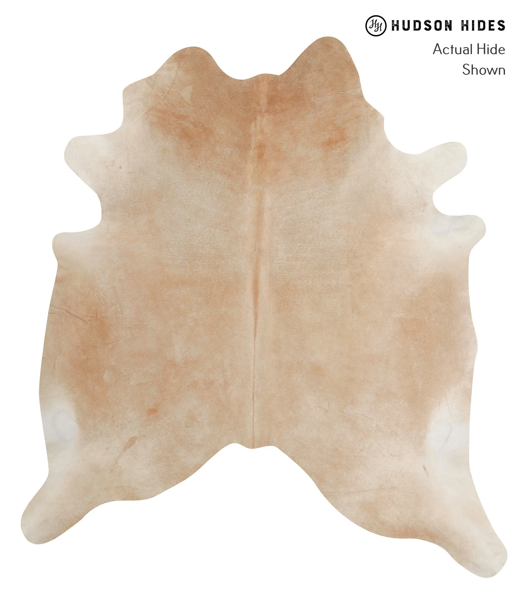 Beige XX-Large Brazilian Cowhide Rug 7'8"H x 6'11"W #83049 by Hudson Hides