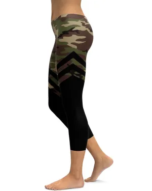 Black & Camo Thigh High Stocking Capris