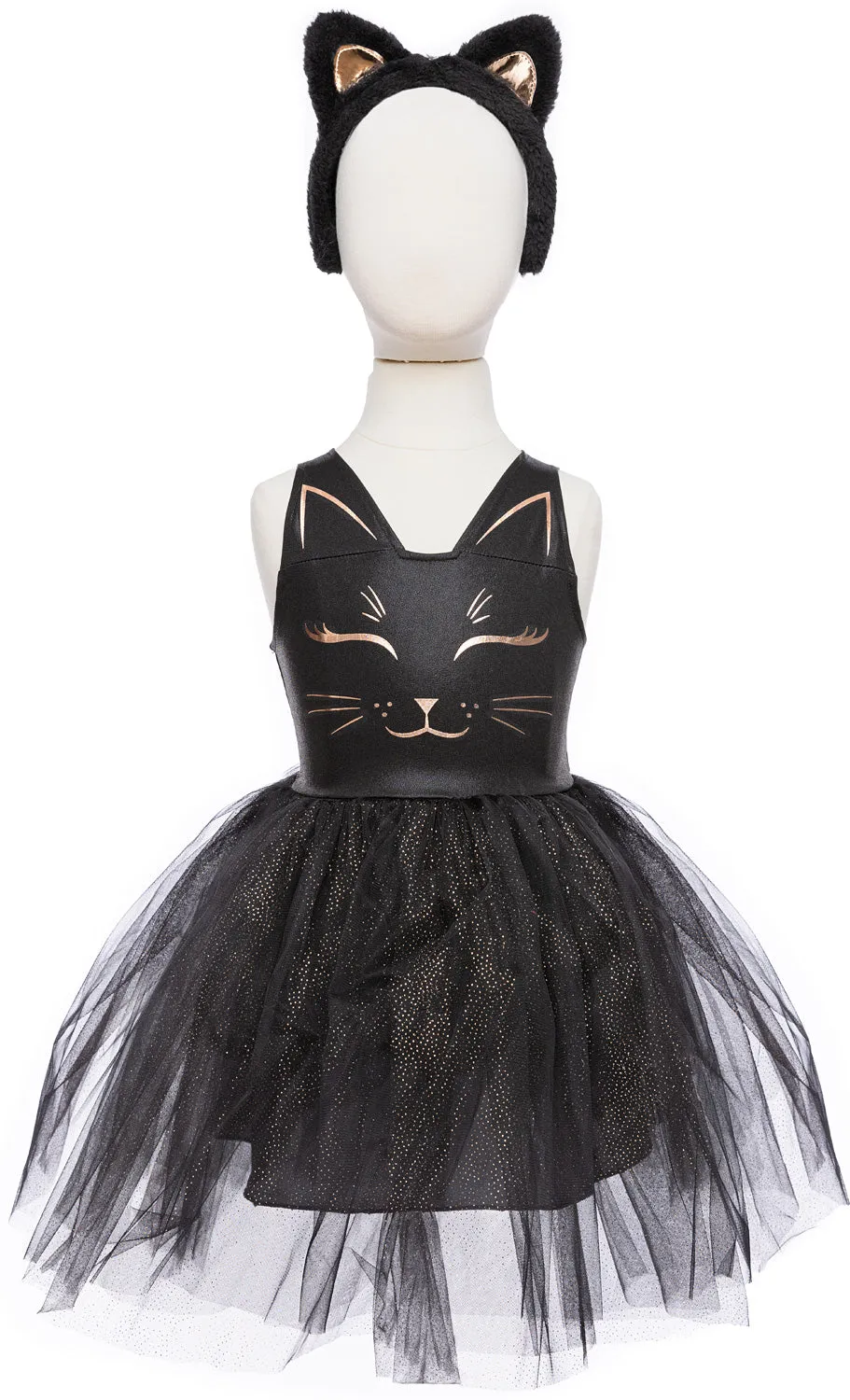 Black Cat Dress with Headband Size 5/6