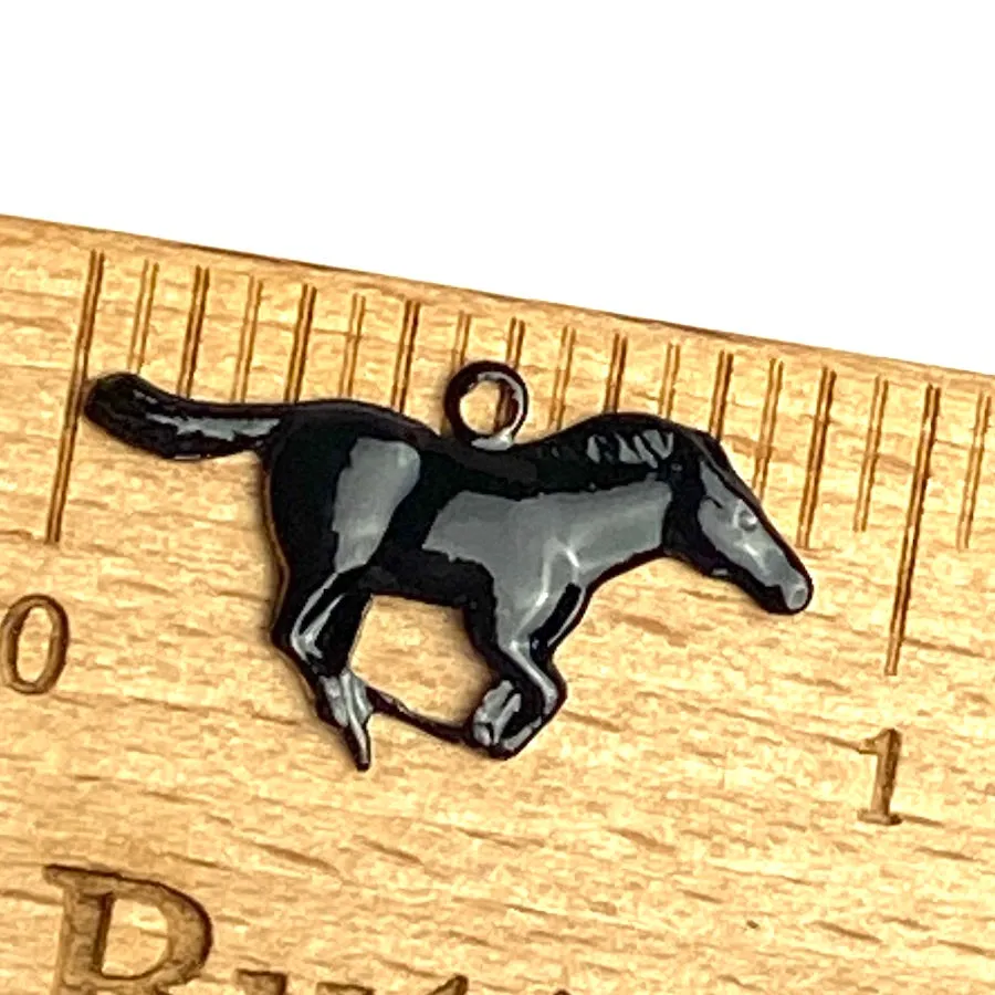 Black Horse Running CHARM 7/8" by Susan Clarke Originals  #SC-984