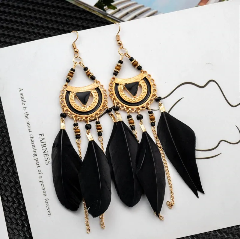 Boho Feather Earrings