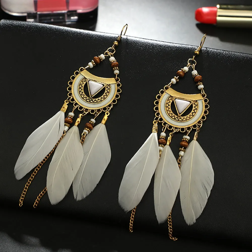 Boho Feather Earrings