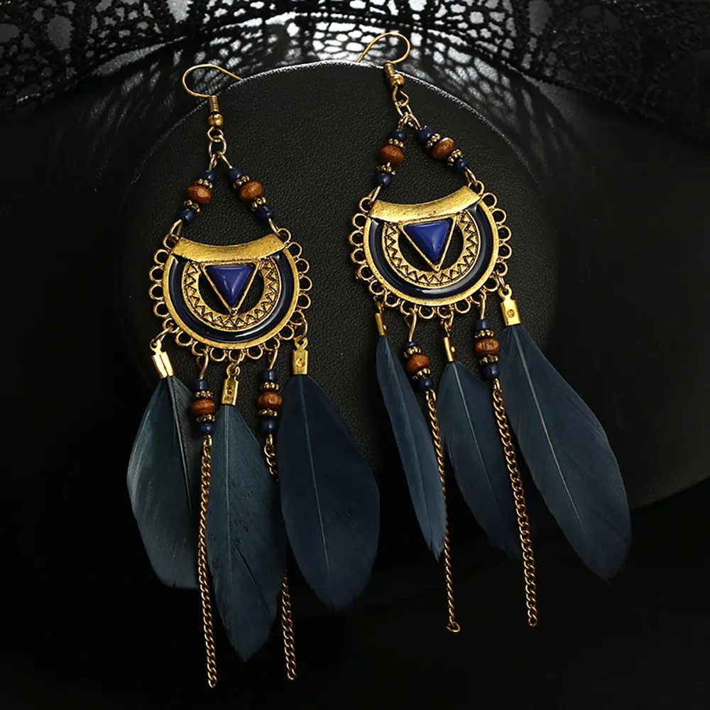 Boho Feather Earrings