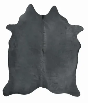 Charcoal Dyed X-Large Brazilian Cowhide Rug 6'0H x 7'5 W #1001CHAR by Hudson Hides