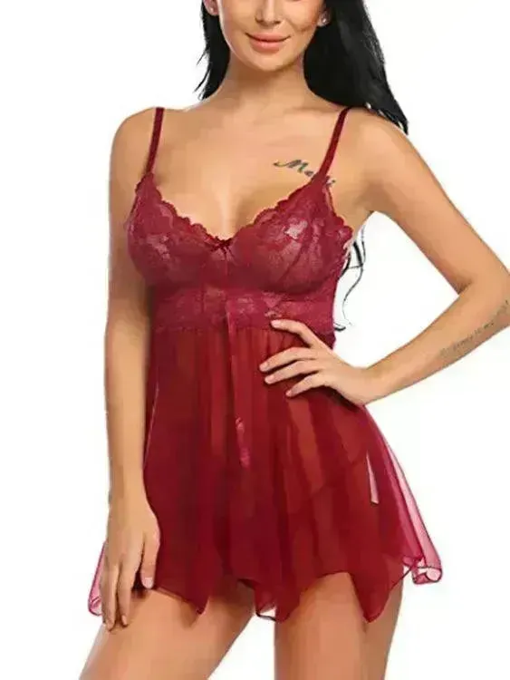 Charming Lingerie Charming Lingerie Front Slit Nightdress