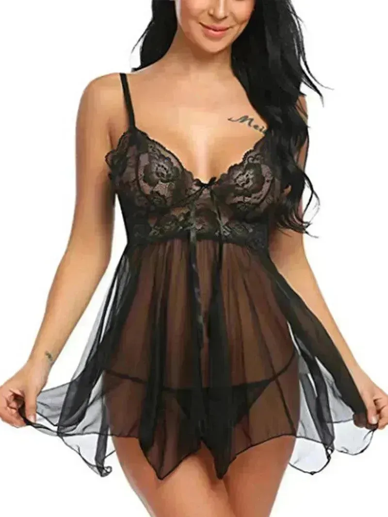 Charming Lingerie Charming Lingerie Front Slit Nightdress