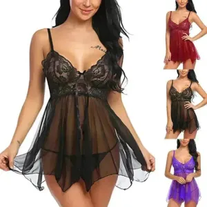 Charming Lingerie Charming Lingerie Front Slit Nightdress