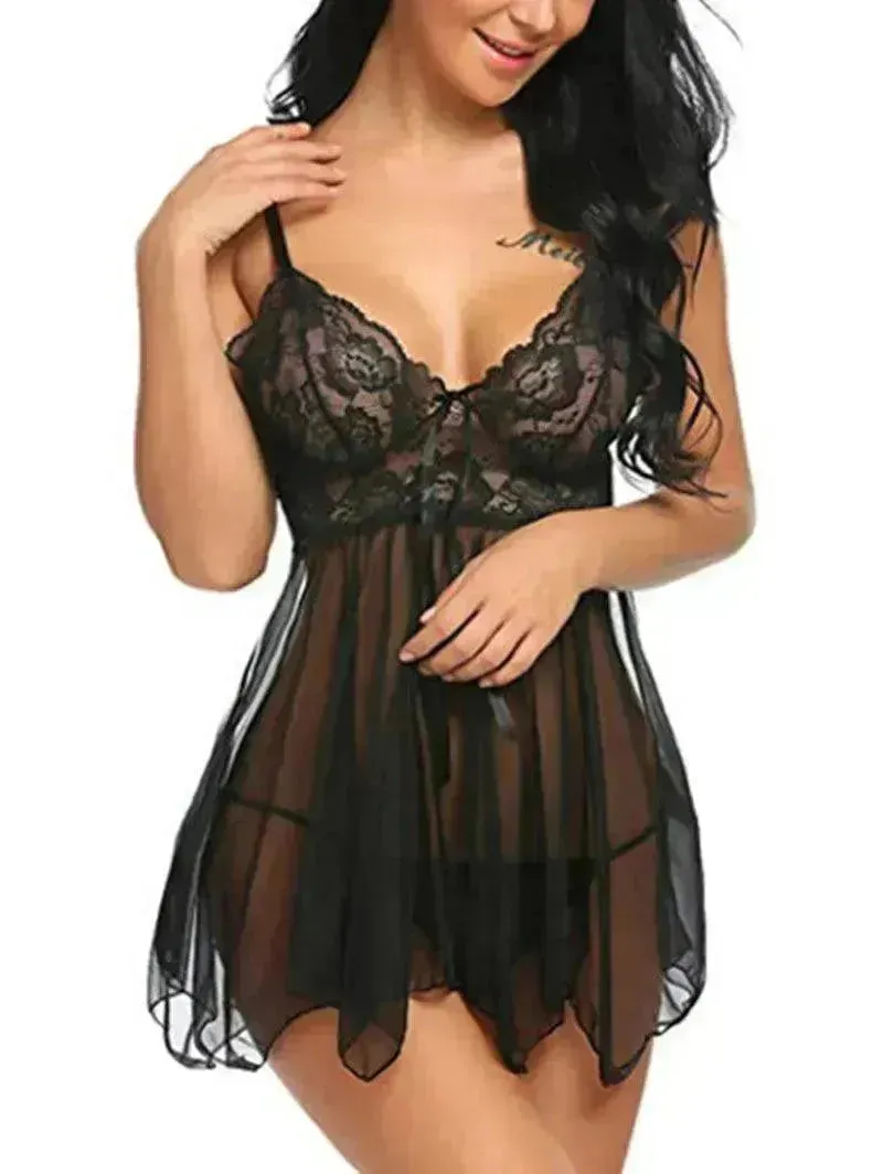 Charming Lingerie Charming Lingerie Front Slit Nightdress