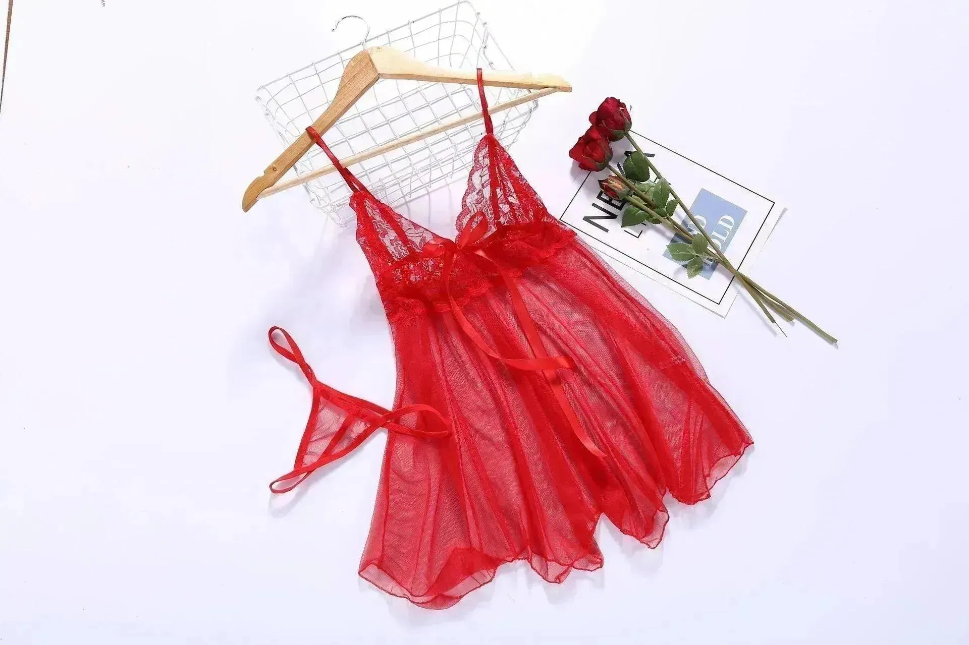 Charming Lingerie Charming Lingerie Front Slit Nightdress