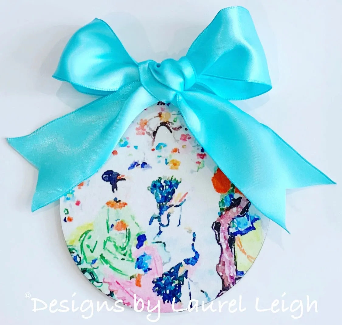 Chinoiserie Ornament - Colorful Ladies Watercolor