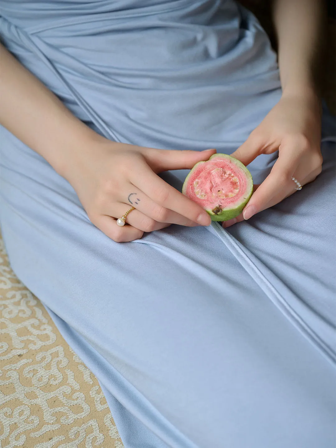 Cielo Elegant Ruched Off-Shoulder Light Blue Long Dress