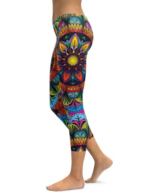 Colorful Mandala Capris