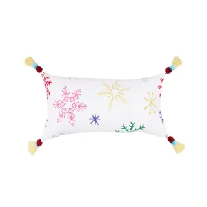 Colorful Snowflake Pillow