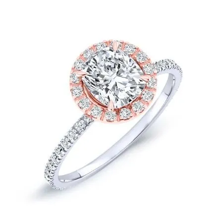 Columbine - GIA Natural Cushion Diamond Bridal Set