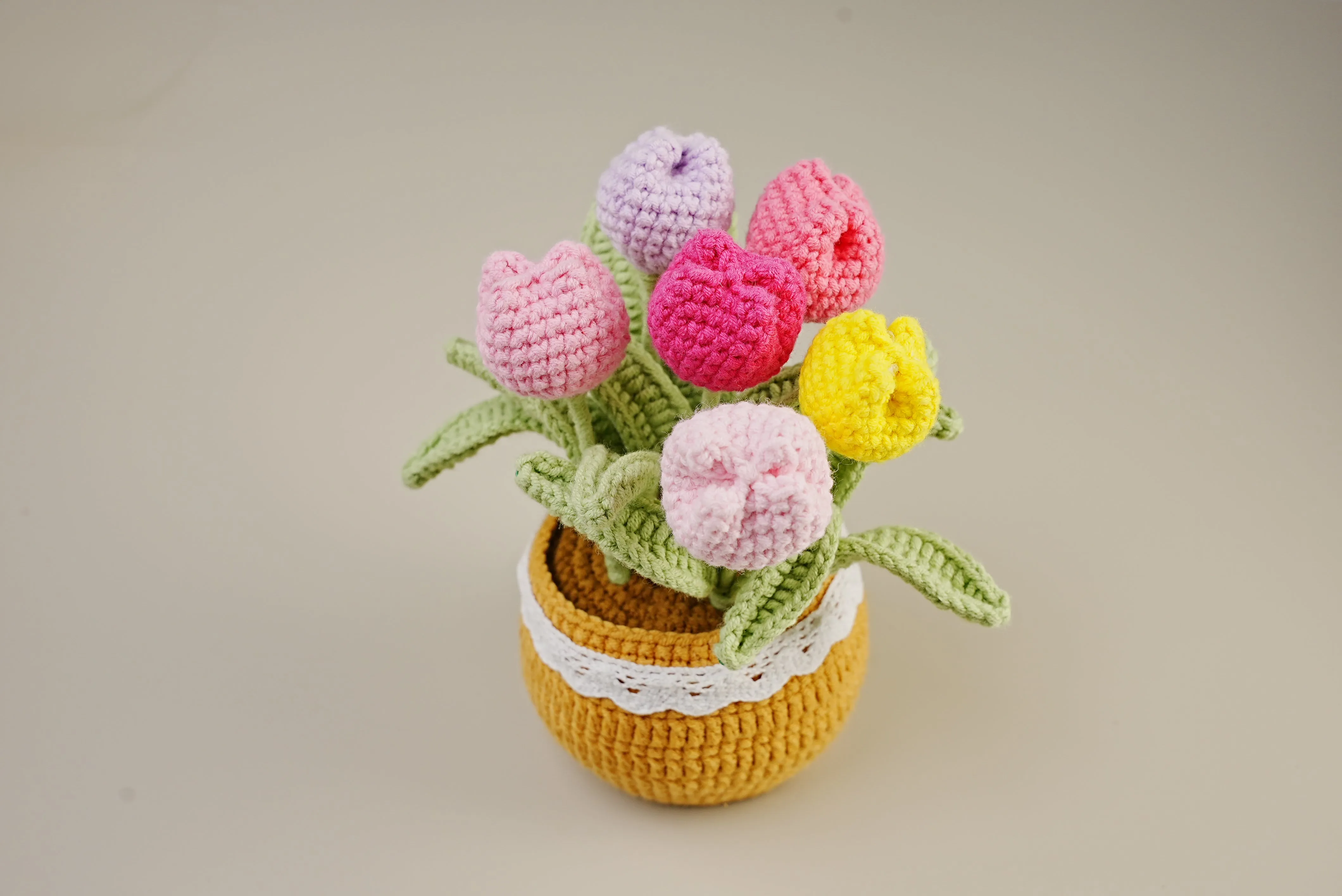 Crochet Potted Tulips