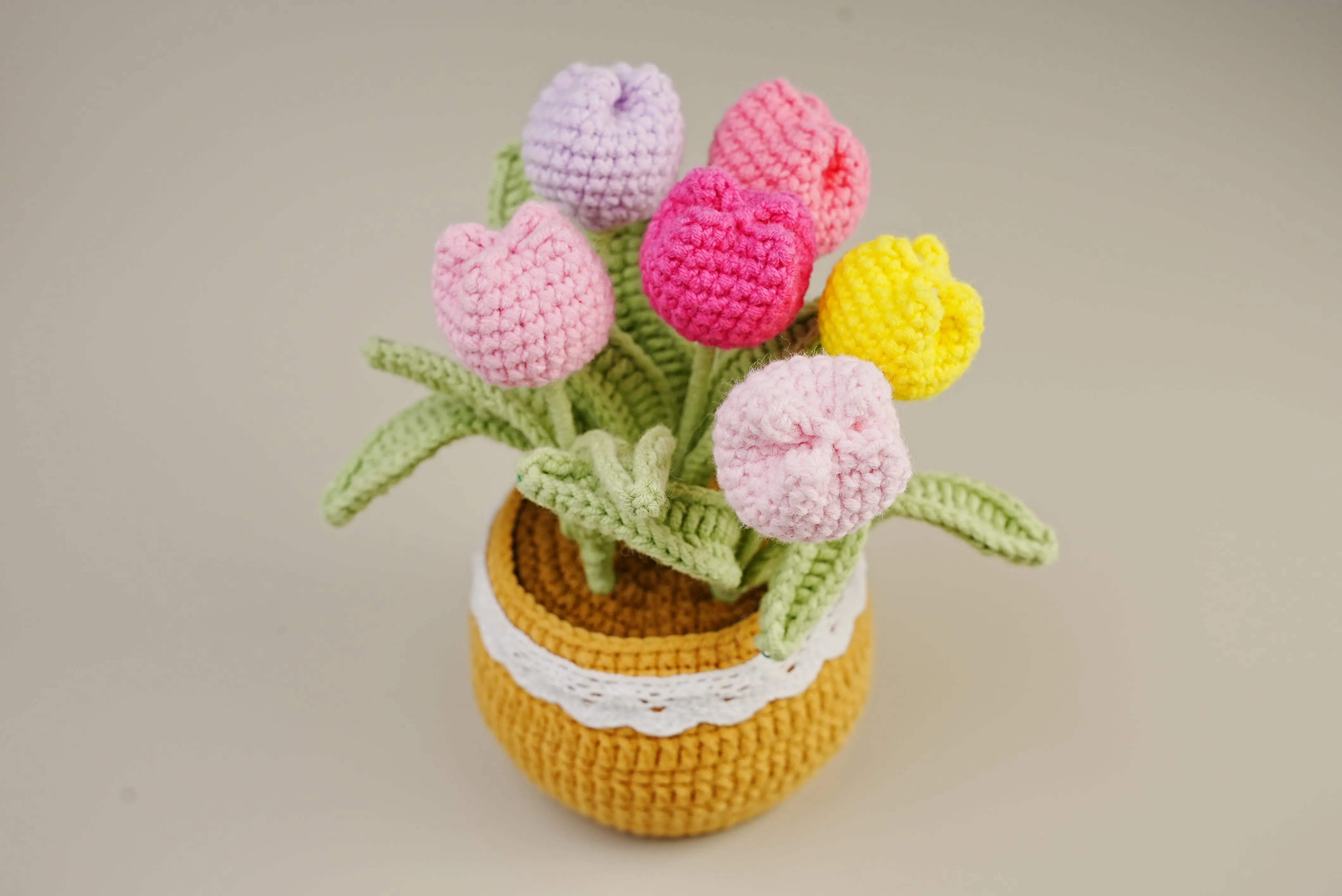 Crochet Potted Tulips