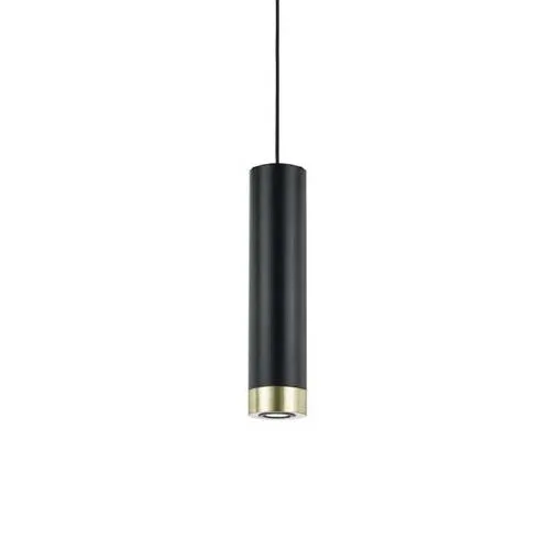 Dakota Black/Brass Matt Large Cylinder Pendant