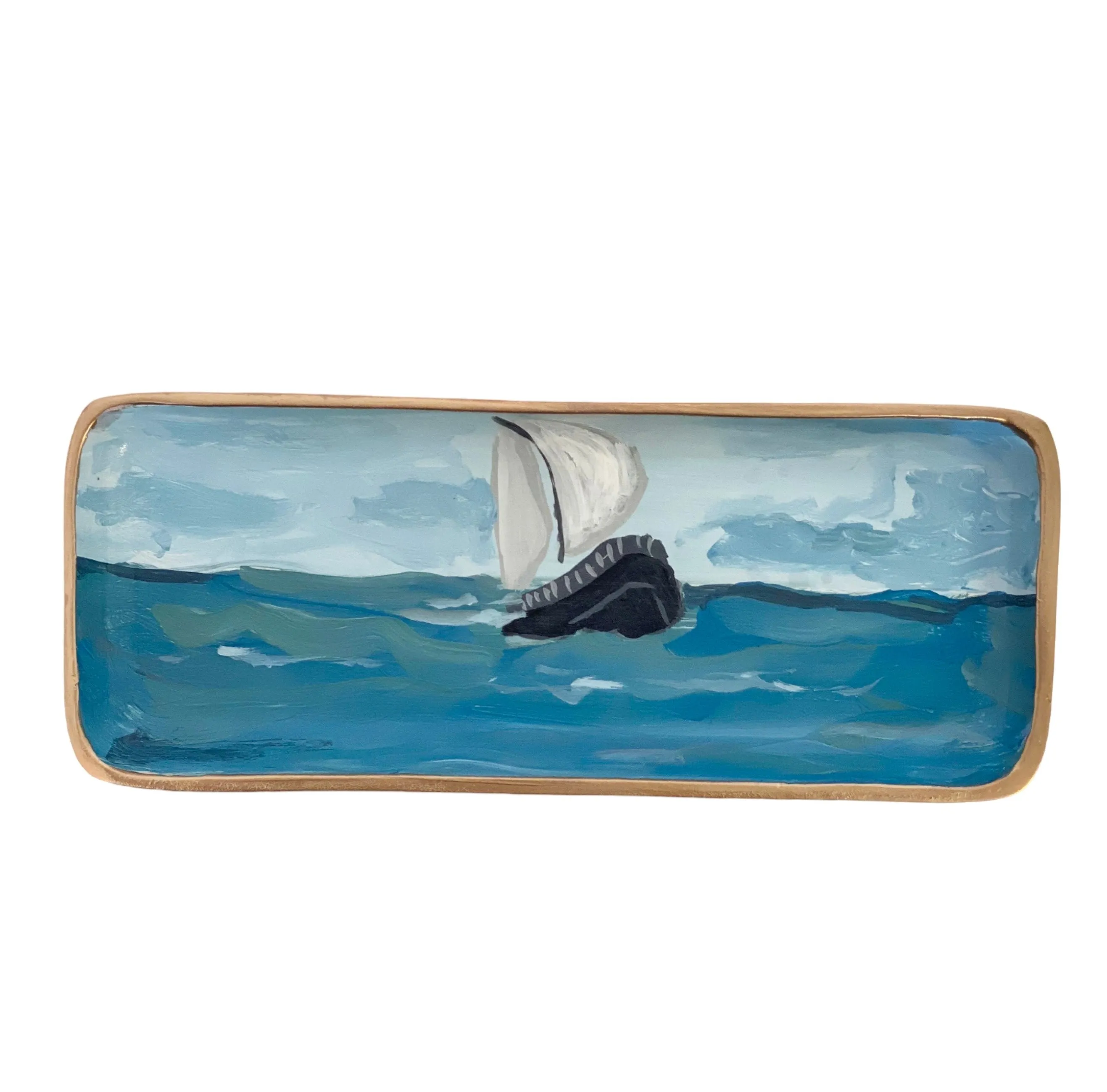 Dana Gibson Schooner Tray, Rough