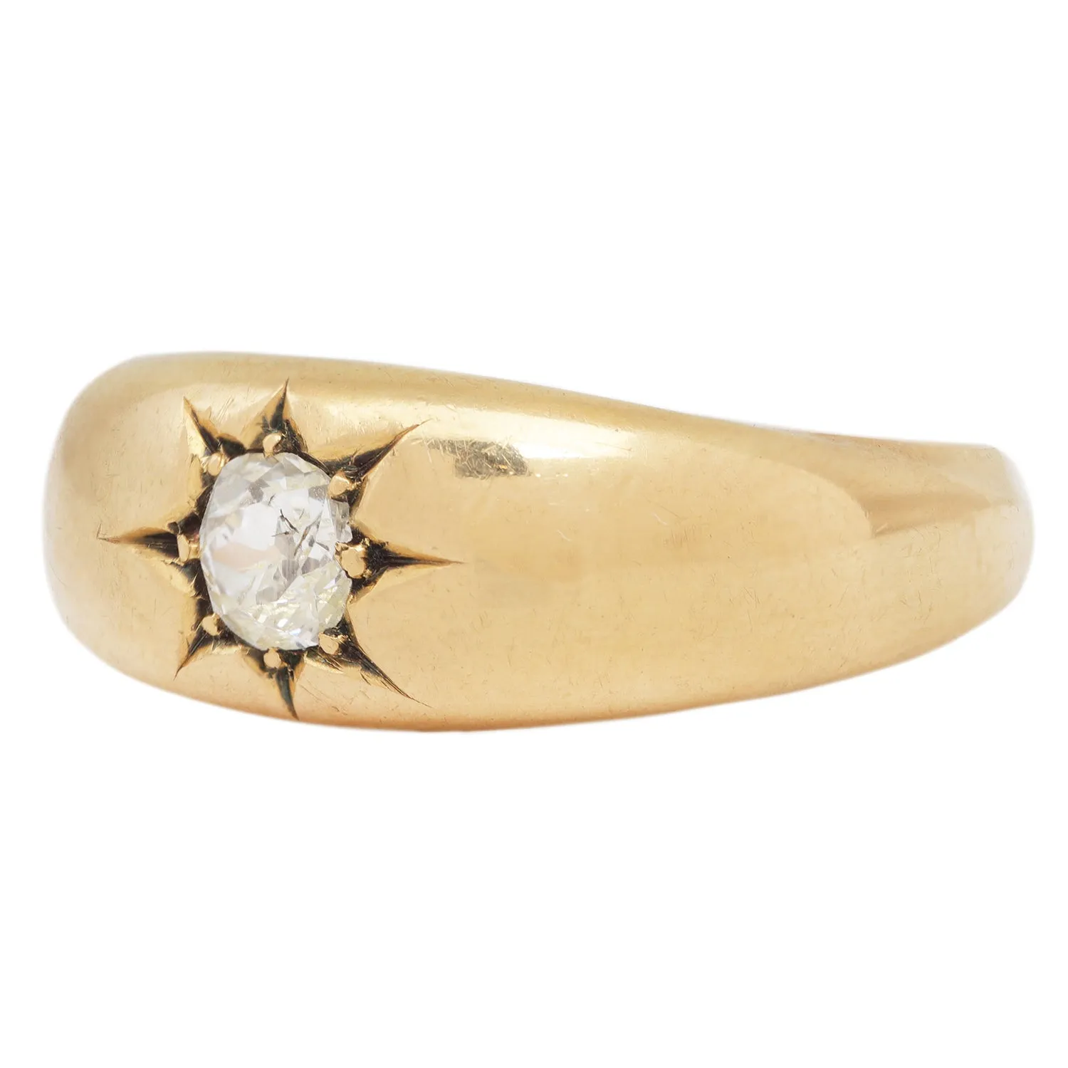 Domed Diamond Star Ring