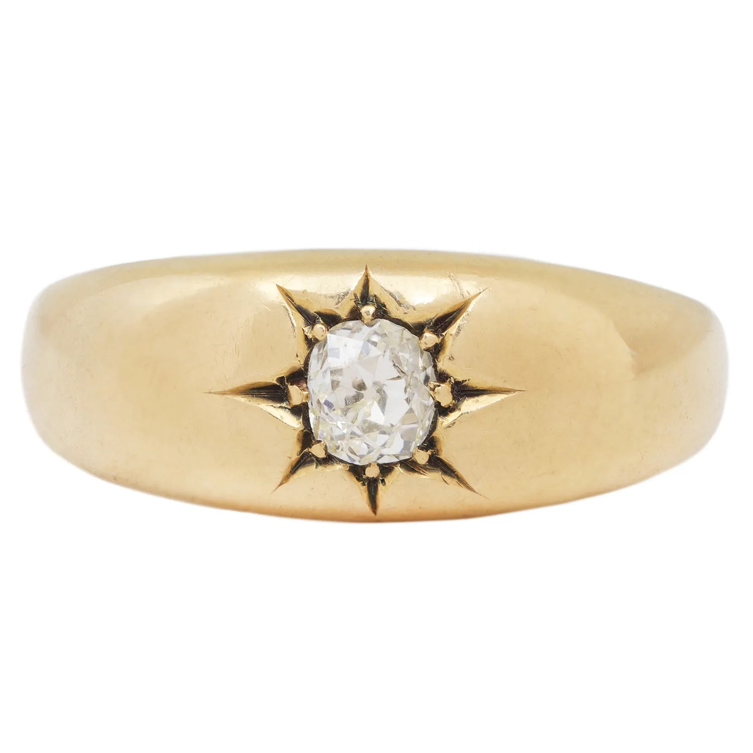 Domed Diamond Star Ring