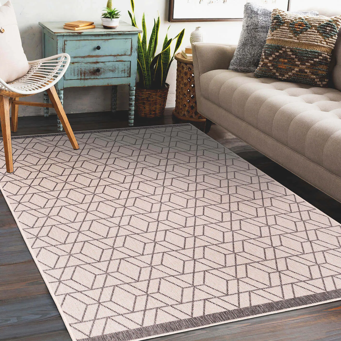 Duo Weave Outdoor Rug Diamonds