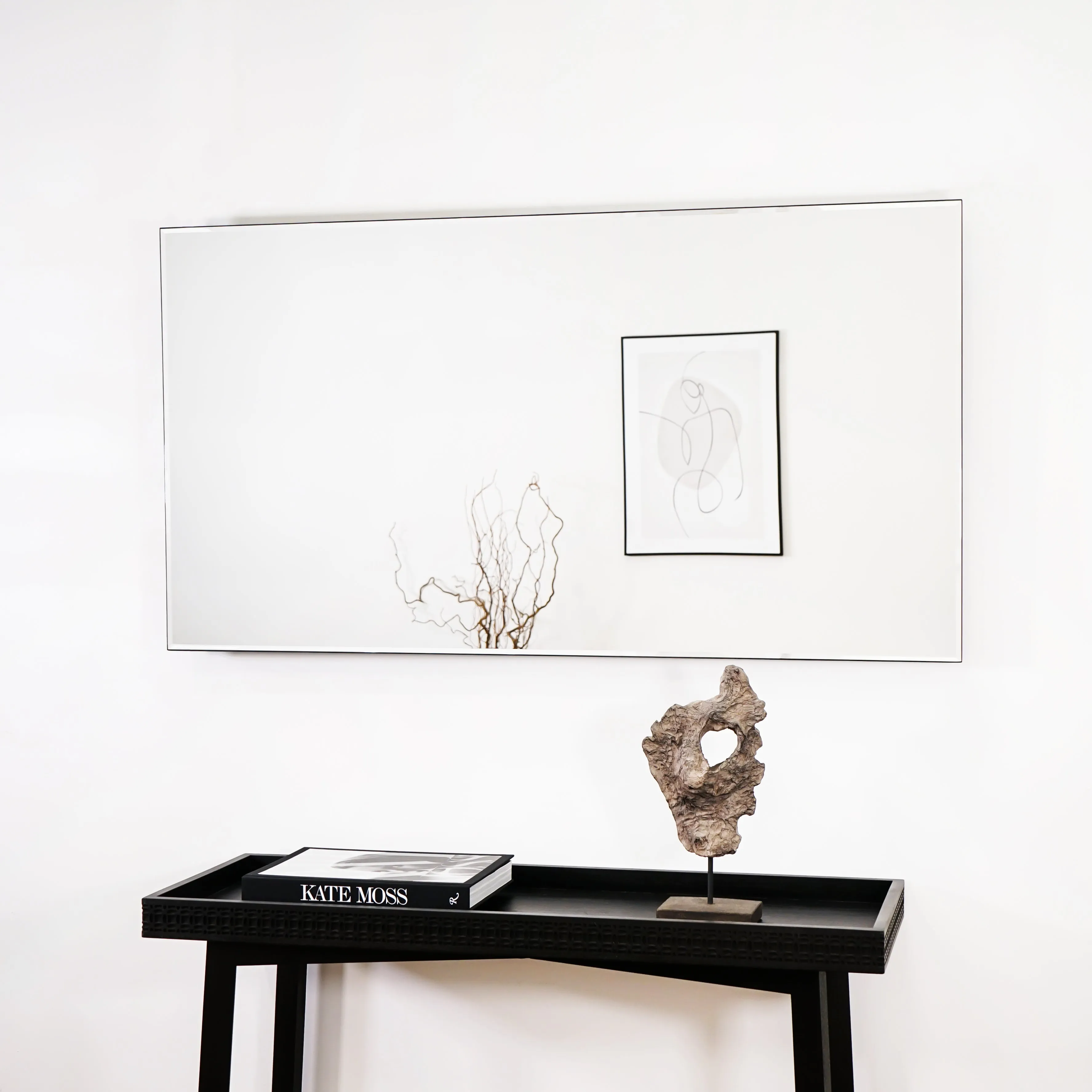 Edge - Large Frameless Rectangular Console Mirror 140cm x 70cm