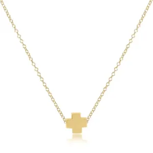 ENewton 16" Gold Signature Cross Necklace