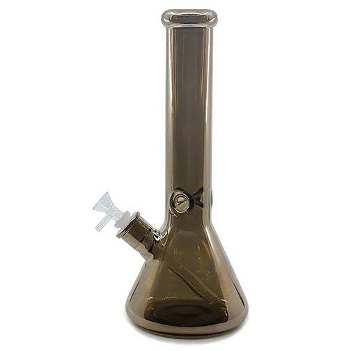 Experience the Essence of Smoking with Iridescent Shiny Finish Beaker Water Pipe (14")