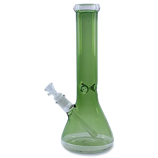 Experience the Essence of Smoking with Iridescent Shiny Finish Beaker Water Pipe (14")