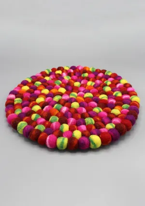 Felt Ball Modern Dining Decor Large Trivet