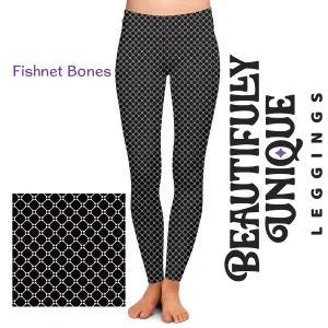 Fishnet Bones - High-quality Handcrafted Vibrant Leggings